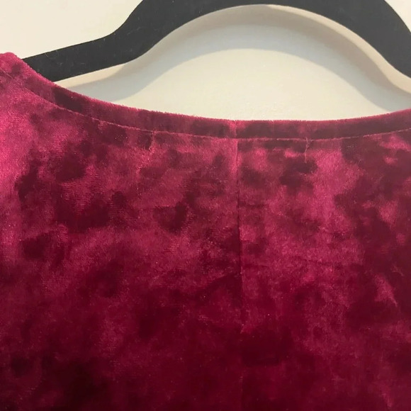 Lulus crushed velvet‎ burgundy dress size S - Picture 4 of 5